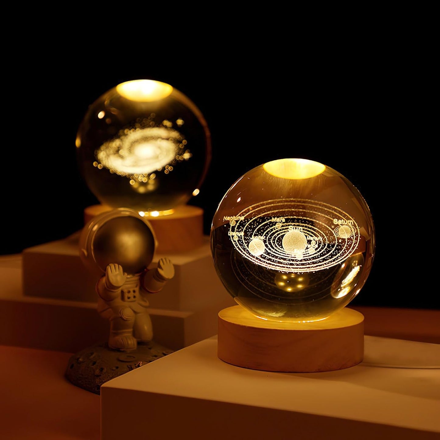 Nestifyx™ StarCore Lamp – 3D Engraved Crystal Ball Light