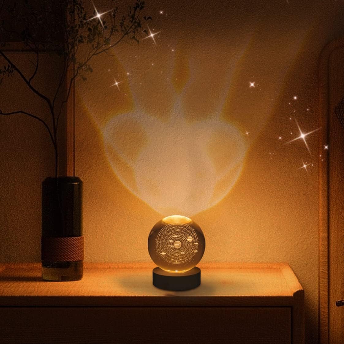 Nestifyx™ StarCore Lamp – 3D Engraved Crystal Ball Light
