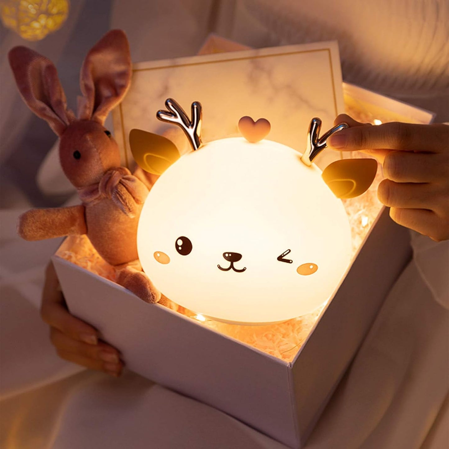 Nestifyx™ LumiDeer Lamp – Soothing Sleep Light