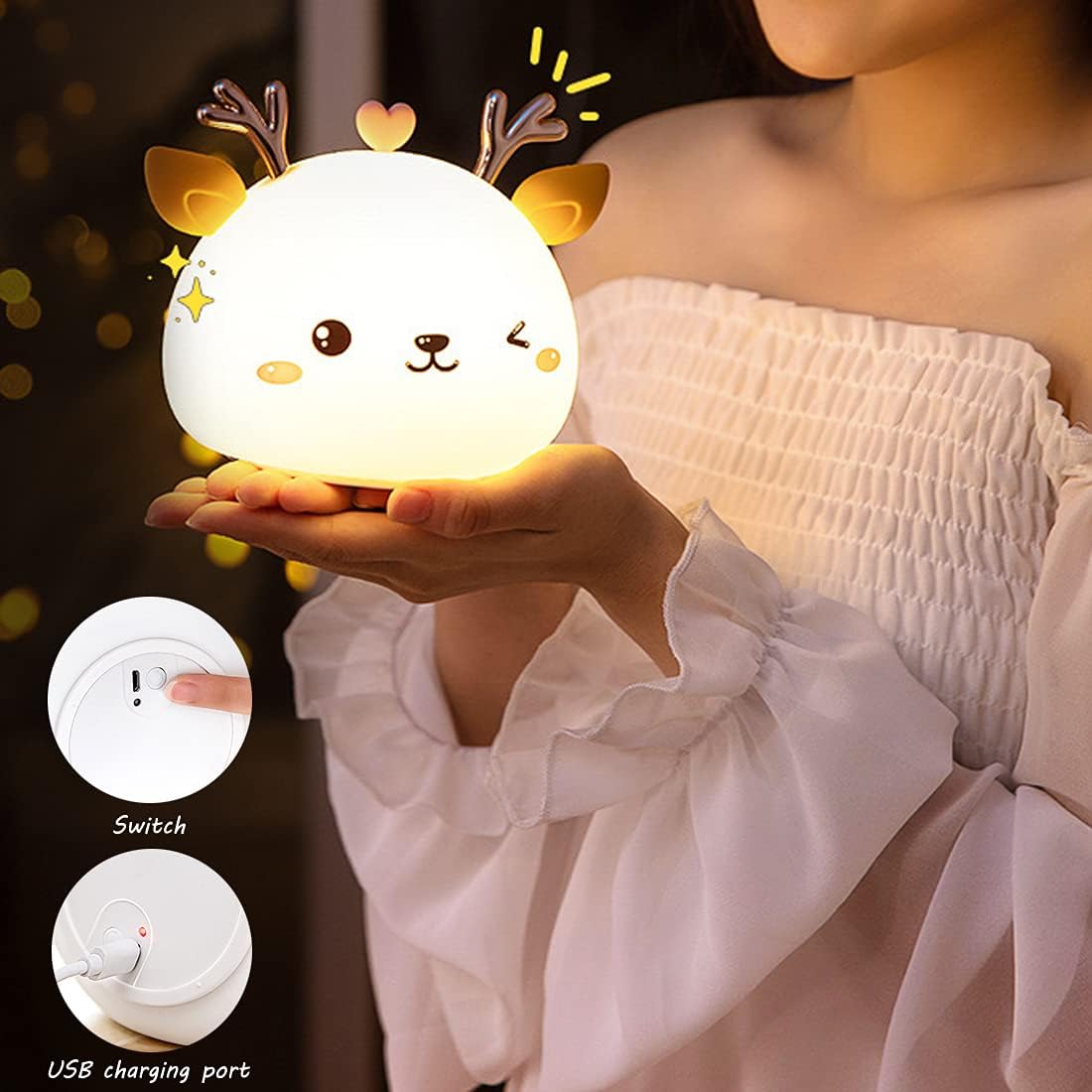 Nestifyx™ LumiDeer Lamp – Soothing Sleep Light
