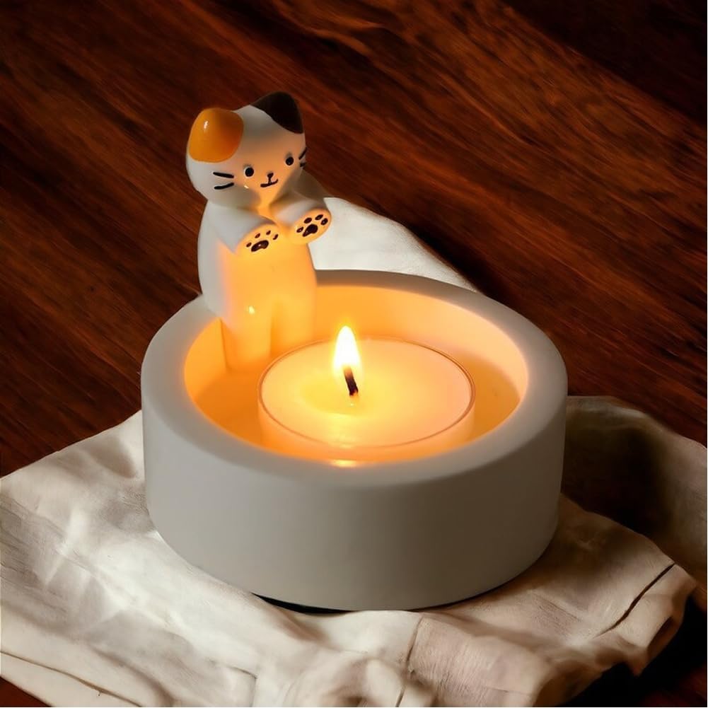 Nestifyx™ PurrGlow Holder – Cute Cat Candle Holder