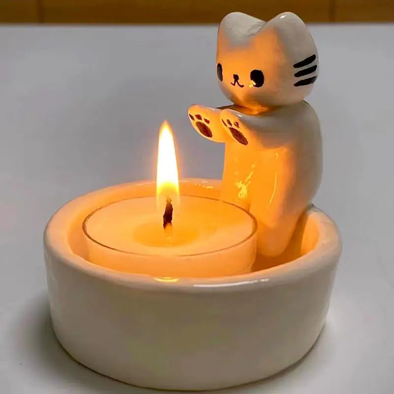 Nestifyx™ PurrGlow Holder – Cute Cat Candle Holder