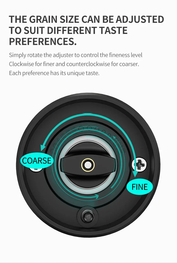 Nestifyx™ Electric Salt & Pepper Grinder – Adjustable Coarseness, Battery Powered
