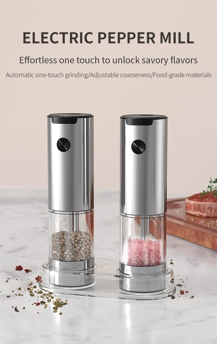 Nestifyx™ Electric Salt & Pepper Grinder – Adjustable Coarseness, Battery Powered