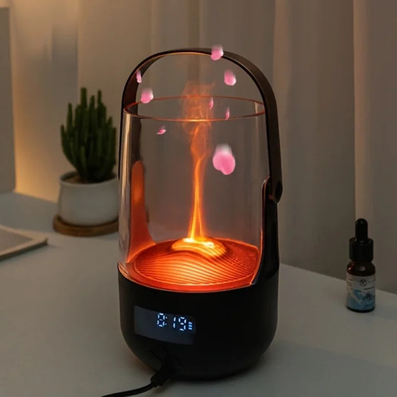 Nestifyx™ GlowMist Diffuser – Essential Oil Flame Diffuser