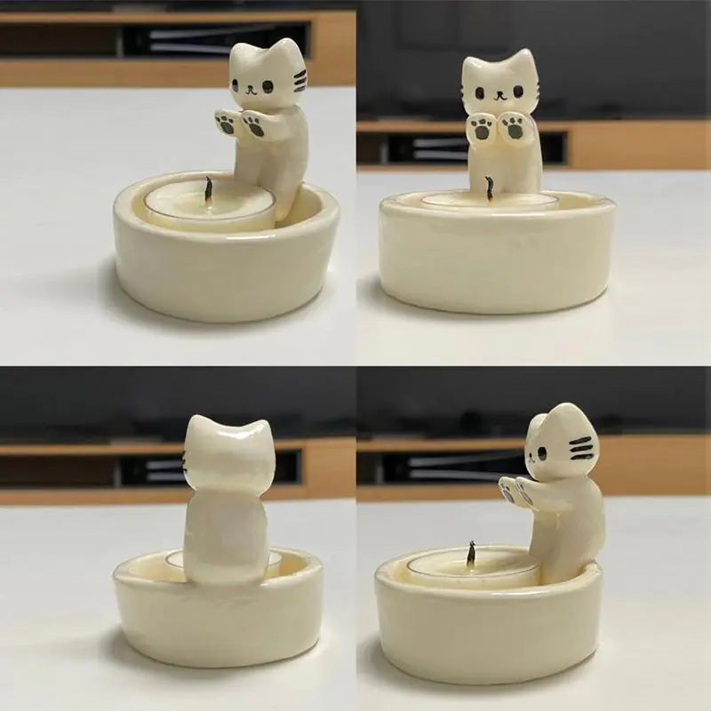 Nestifyx™ PurrGlow Holder – Cute Cat Candle Holder