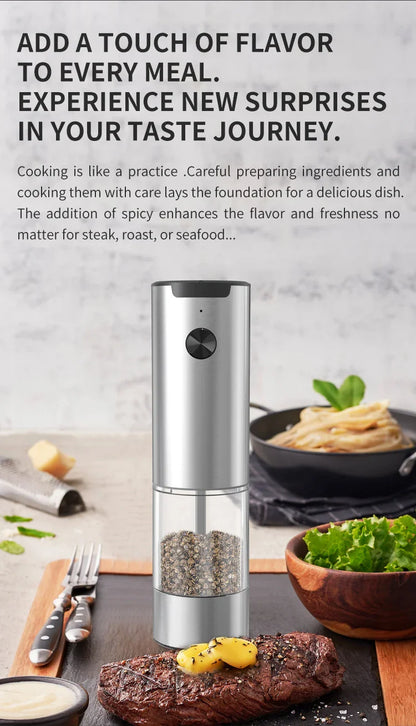 Nestifyx™ Electric Salt & Pepper Grinder – Adjustable Coarseness, Battery Powered