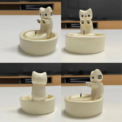 Nestifyx™ PurrGlow Holder – Cute Cat Candle Holder